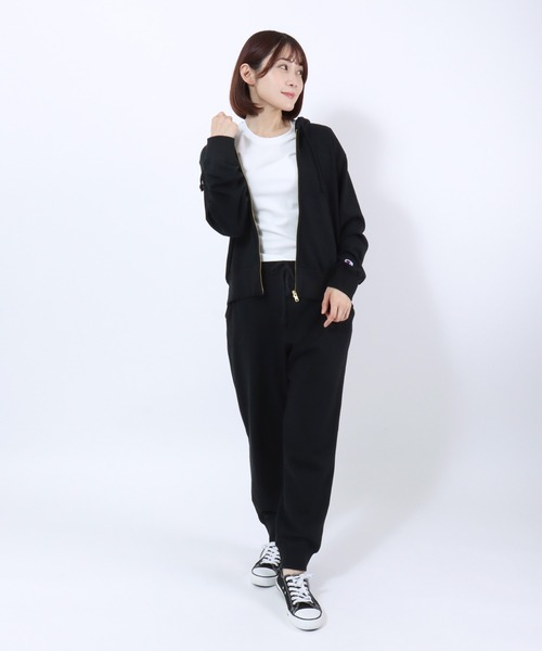 Champion(チャンピオン)の「Champion(チャンピオン)ベーシック ジップアップスウェットパーカー/レディース(パーカー・レディース・オフホワイト/ネイビー/アッシュグレー/レッド系/ブラック・L/M/XL)」の20枚目の写真