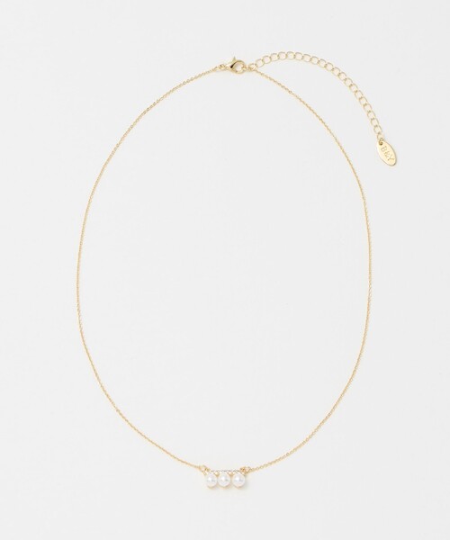 BEAUTY&YOUTH UNITED ARROWS（ビューティーアンドユースユナイテッドアローズ）の「パールモチーフ×ガラスストーン ネックレス（ネックレス・レディース・ゴールド・FREE）」の3枚目の写真
