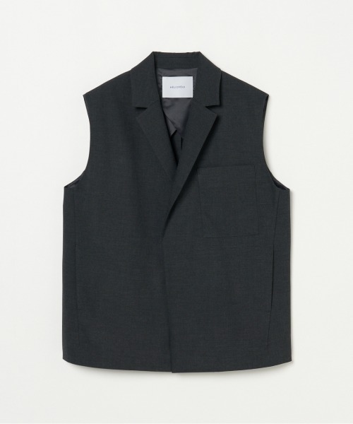 HELIOPOLE(エリオポール)の「the ELLISON VEST(ベスト・レディース・チャコールグレー/ベージュ・38)」の1枚目の写真
