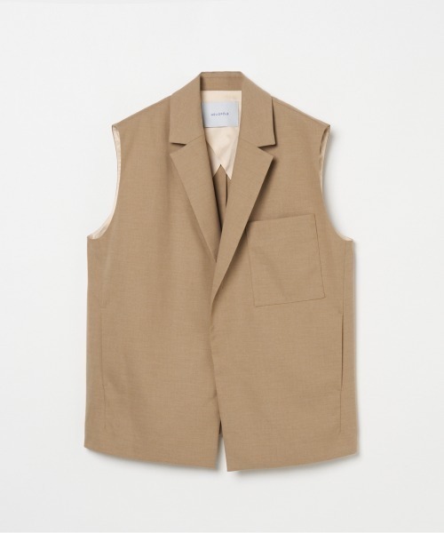 HELIOPOLE(エリオポール)の「the ELLISON VEST(ベスト・レディース・チャコールグレー/ベージュ・38)」の16枚目の写真