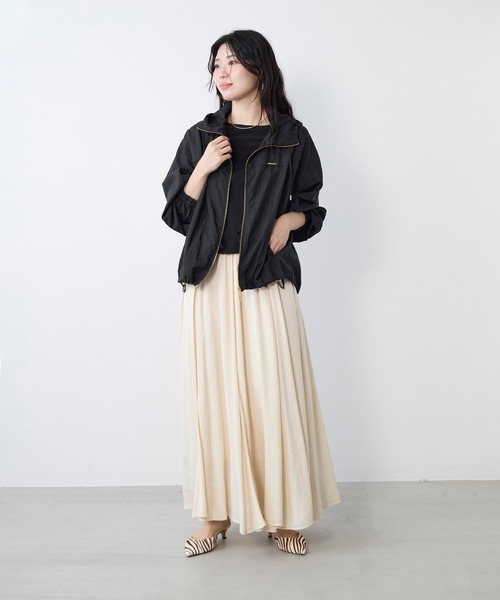 MICA&DEAL（マイカ＆ディール）の「ヘムフレアロングスカート（スカート・レディース・ブラック/ベージュ/ラベンダー/ミント・38）」の7枚目の写真