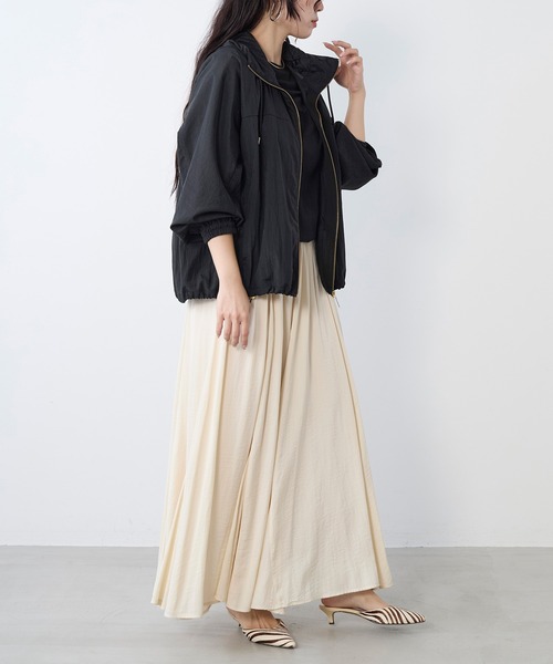 MICA&DEAL（マイカ＆ディール）の「ヘムフレアロングスカート（スカート・レディース・ブラック/ベージュ/ラベンダー/ミント・38）」の8枚目の写真