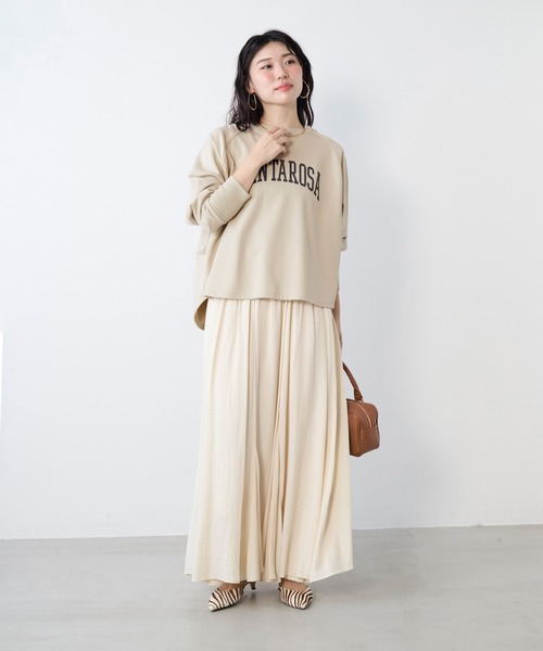 MICA&DEAL（マイカ＆ディール）の「ヘムフレアロングスカート（スカート・レディース・ブラック/ベージュ/ラベンダー/ミント・38）」の11枚目の写真