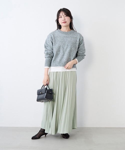 MICA&DEAL（マイカ＆ディール）の「ヘムフレアロングスカート（スカート・レディース・ブラック/ベージュ/ラベンダー/ミント・38）」の19枚目の写真