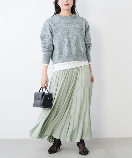 MICA&DEAL（マイカ＆ディール）の「ヘムフレアロングスカート（スカート・レディース・ブラック/ベージュ/ラベンダー/ミント・38）」の20枚目の写真