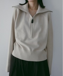 anuke | Zip Rib Knit(ニット/セーター)