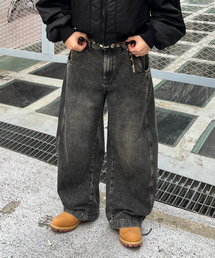 TEXX（テックス）の「TX303 カーブドバギーバルーンデニム（黒青）（デニムパンツ）」