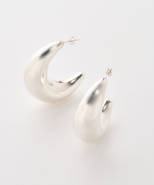 Curensology(カレンソロジー)の「Curensology(カレンソロジー)/<CSG>シルバームーンピアス(ピアス(両耳用)・レディース・シルバー・FREE)」の3枚目の写真