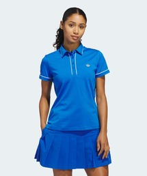 adidas - 新品 アディダス 半袖ポロシャツ ライトブルー 白 前上部ストライプ レディース S P ゴルフウェア adidasの通販 by レオナード 店 アディダスなら