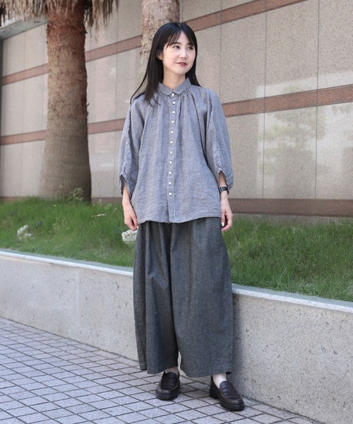 Brocante（ブロカント）の「[Brocante / ブロカント] 綿麻ブラックシャンブレー コルドンパンツ（デニムパンツ・レディース・ブラック・2）」の18枚目の写真