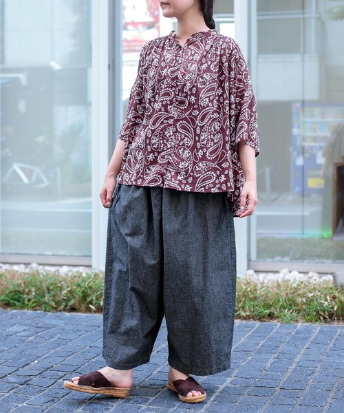 Brocante（ブロカント）の「[Brocante / ブロカント] 綿麻ブラックシャンブレー コルドンパンツ（デニムパンツ・レディース・ブラック・2）」の22枚目の写真