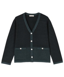 TOKYO SHIRTS | ツイード風 Vネック ジャケット(ノーカラージャケット)