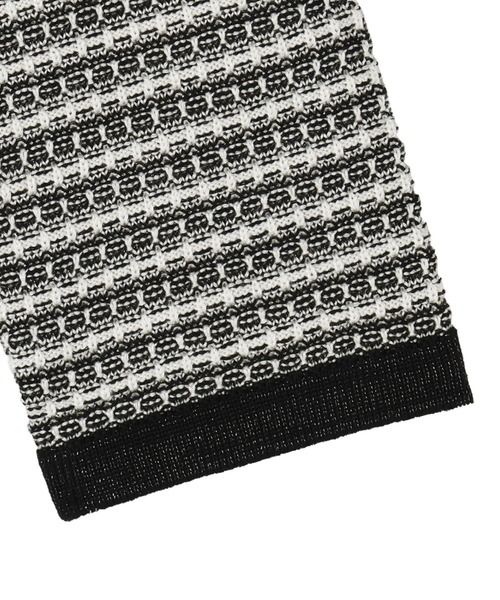 TOKYO SHIRTS（トウキョウシャツ）の「ツイード風 Vネック ジャケット（ノーカラージャケット・レディース・ネイビー/ブラック・M/L）」の6枚目の写真