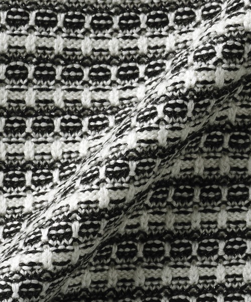 TOKYO SHIRTS（トウキョウシャツ）の「ツイード風 Vネック ジャケット（ノーカラージャケット・レディース・ネイビー/ブラック・M/L）」の7枚目の写真