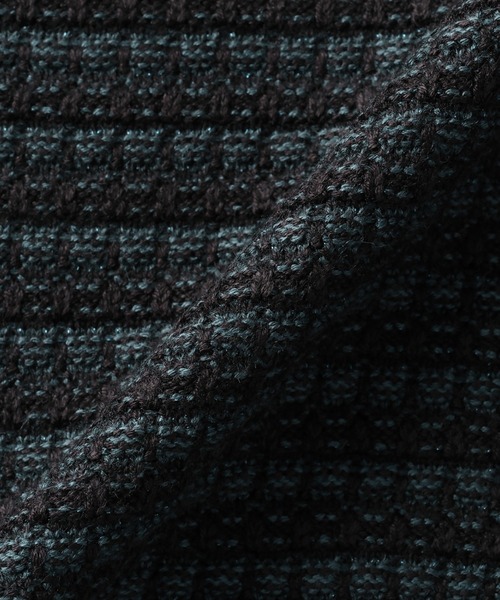 TOKYO SHIRTS（トウキョウシャツ）の「ツイード風 Vネック ジャケット（ノーカラージャケット・レディース・ネイビー/ブラック・M/L）」の12枚目の写真