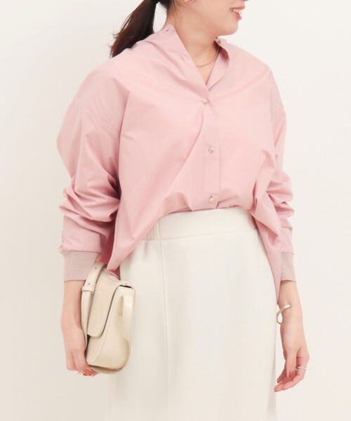 MICO COULIER（ミコクリエ）の「コーマコットンオーバーギャザーブラウス（シャツ/ブラウス・レディース・ホワイト系その他/イエロー/ライトブルー/ブラウン系その他/ベビーピンク・38）」の5枚目の写真