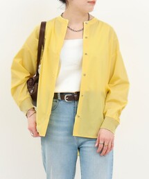 コーマコットンオーバーギャザーブラウス