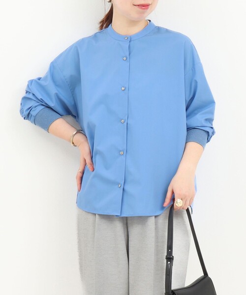 MICO COULIER（ミコクリエ）の「コーマコットンオーバーギャザーブラウス（シャツ/ブラウス・レディース・ホワイト系その他/イエロー/ライトブルー/ブラウン系その他/ベビーピンク・38）」の3枚目の写真