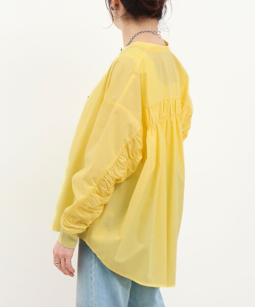 MICO COULIER（ミコクリエ）の「コーマコットンオーバーギャザーブラウス（シャツ/ブラウス・レディース・ホワイト系その他/イエロー/ライトブルー/ブラウン系その他/ベビーピンク・38）」の18枚目の写真