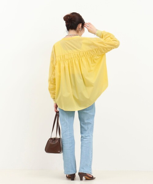 MICO COULIER（ミコクリエ）の「コーマコットンオーバーギャザーブラウス（シャツ/ブラウス・レディース・ホワイト系その他/イエロー/ライトブルー/ブラウン系その他/ベビーピンク・38）」の19枚目の写真
