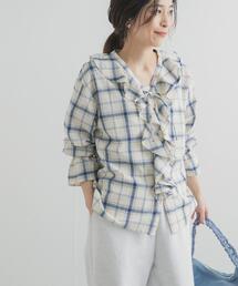 URBAN RESEARCH DOORS | チェックフリルブラウス(シャツ/ブラウス)