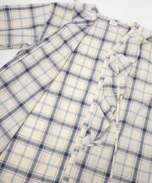 URBAN RESEARCH DOORS（アーバンリサーチドアーズ）の「チェックフリルブラウス（シャツ/ブラウス・レディース・ブルー系その他/ブラック系その他・FREE）」の14枚目の写真