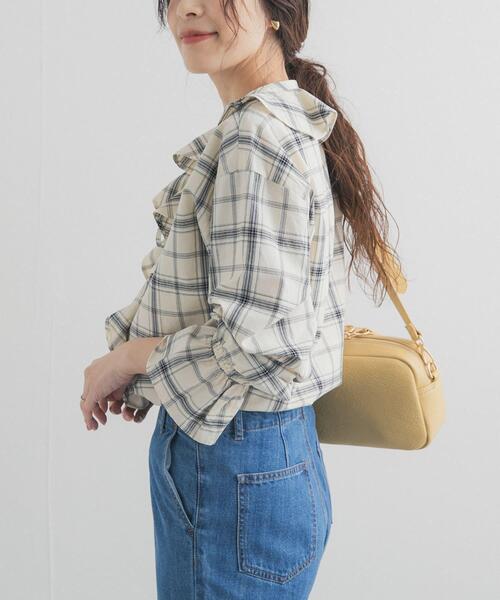 URBAN RESEARCH DOORS（アーバンリサーチドアーズ）の「チェックフリルブラウス（シャツ/ブラウス・レディース・ブルー系その他/ブラック系その他・FREE）」の19枚目の写真