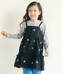 apres les cours | 【WEB限定】総柄刺繍キャミワンピース_ジュニア対応(ワンピース)