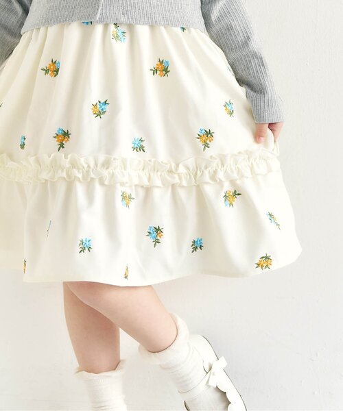 apres les cours（アプレレクール）の「【WEB限定】総柄刺繍キャミワンピース_ジュニア対応（ワンピース・キッズ・ブラック/アイボリー・100/140/130/90/120/110）」の10枚目の写真