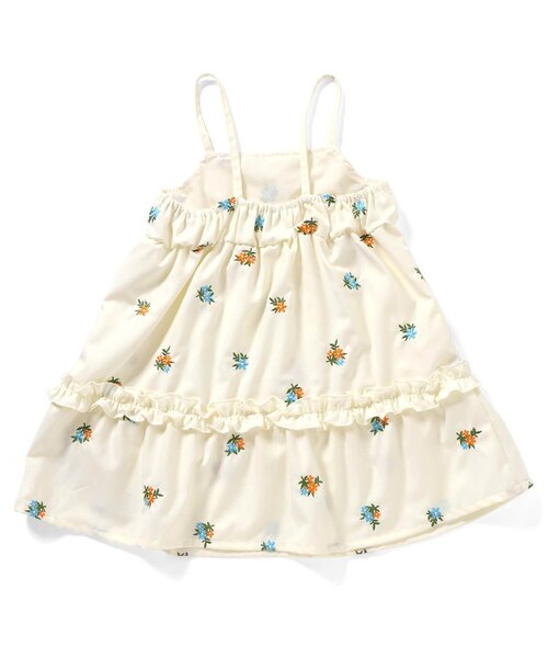 apres les cours（アプレレクール）の「【WEB限定】総柄刺繍キャミワンピース_ジュニア対応（ワンピース・キッズ・ブラック/アイボリー・100/140/130/90/120/110）」の6枚目の写真