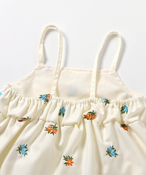 apres les cours（アプレレクール）の「【WEB限定】総柄刺繍キャミワンピース_ジュニア対応（ワンピース・キッズ・ブラック/アイボリー・100/140/130/90/120/110）」の12枚目の写真