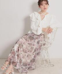 couture brooch（クチュールブローチ）の「【洗える・通勤】Springオーガンフルールスカート（スカート）」