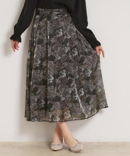 couture brooch（クチュールブローチ）の「【洗える・通勤】Springオーガンフルールスカート（スカート・レディース・ベージュ系その他/ライトパープル/ブラック系・38/36/42/40）」の11枚目の写真