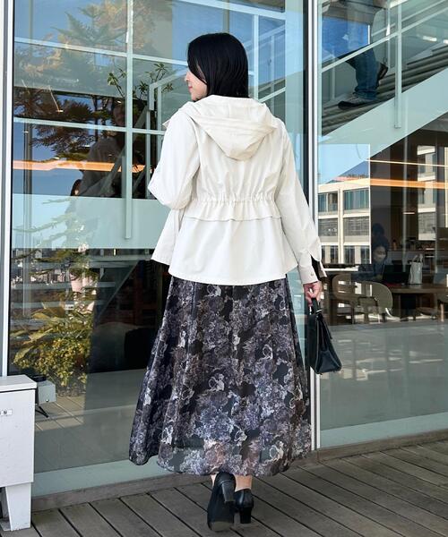 couture brooch（クチュールブローチ）の「【洗える・通勤】Springオーガンフルールスカート（スカート・レディース・ベージュ系その他/ライトパープル/ブラック系・38/36/42/40）」の16枚目の写真