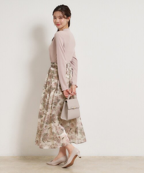 couture brooch（クチュールブローチ）の「【洗える・通勤】Springオーガンフルールスカート（スカート・レディース・ベージュ系その他/ライトパープル/ブラック系・38/36/42/40）」の21枚目の写真