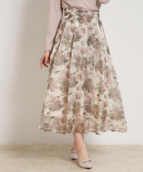 couture brooch（クチュールブローチ）の「【洗える・通勤】Springオーガンフルールスカート（スカート・レディース・ベージュ系その他/ライトパープル/ブラック系・38/36/42/40）」の22枚目の写真