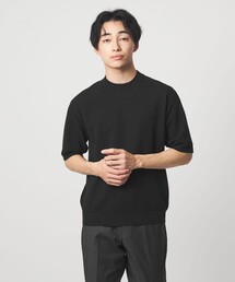 タック ピケ ビズ クルーネック ニット -ウォッシャブル-