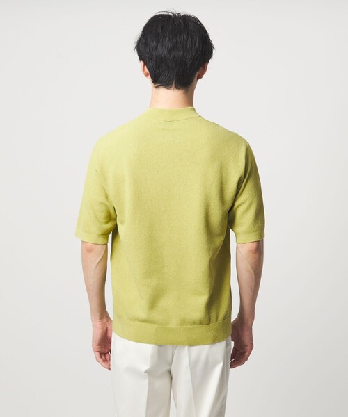 green label relaxing（グリーンレーベルリラクシング）の「タック ピケ ビズ クルーネック ニット -ウォッシャブル-（ニット/セーター・メンズ・ライム/ホワイト/ブラック・XL/L/M/S）」の15枚目の写真
