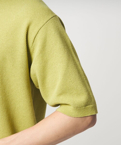 green label relaxing（グリーンレーベルリラクシング）の「タック ピケ ビズ クルーネック ニット -ウォッシャブル-（ニット/セーター・メンズ・ライム/ホワイト/ブラック・XL/L/M/S）」の17枚目の写真