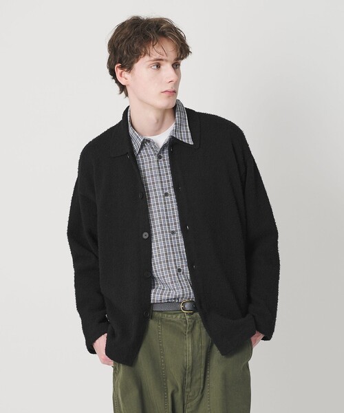 BEAUTY&YOUTH UNITED ARROWS(ビューティーアンドユースユナイテッドアローズ)の「ツイスト コットン ニットシャツ(カーディガン/ボレロ・メンズ・ベージュ/ブラック・S/M/L/XL)」の3枚目の写真