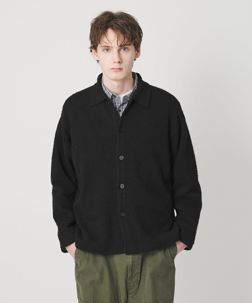 BEAUTY&YOUTH UNITED ARROWS(ビューティーアンドユースユナイテッドアローズ)の「ツイスト コットン ニットシャツ(カーディガン/ボレロ・メンズ・ベージュ/ブラック・S/M/L/XL)」の4枚目の写真