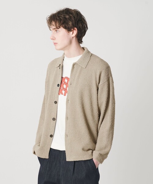 BEAUTY&YOUTH UNITED ARROWS(ビューティーアンドユースユナイテッドアローズ)の「ツイスト コットン ニットシャツ(カーディガン/ボレロ・メンズ・ベージュ/ブラック・S/M/L/XL)」の5枚目の写真