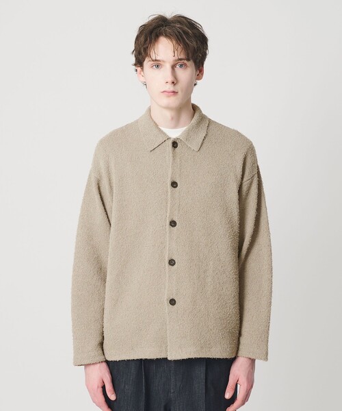 BEAUTY&YOUTH UNITED ARROWS(ビューティーアンドユースユナイテッドアローズ)の「ツイスト コットン ニットシャツ(カーディガン/ボレロ・メンズ・ベージュ/ブラック・S/M/L/XL)」の7枚目の写真