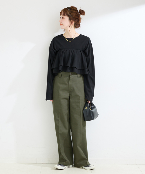 Dickies(ディッキーズ)の「ウォッシャブル / DICKIES / ディッキーズ 別注 ワークパンツ(チノパンツ・レディース・ネイビー/アイボリー/カーキ・SMALL/MEDIUM)」の11枚目の写真