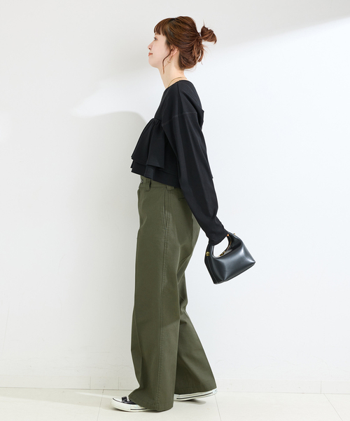 Dickies(ディッキーズ)の「ウォッシャブル / DICKIES / ディッキーズ 別注 ワークパンツ(チノパンツ・レディース・ネイビー/アイボリー/カーキ・SMALL/MEDIUM)」の12枚目の写真