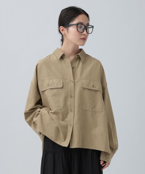 LEPSIM(レプシィム)の「フェイクスエードWポケットシャツ 630189(シャツ/ブラウス・レディース・キャメル/ベージュ・FREE)」の14枚目の写真