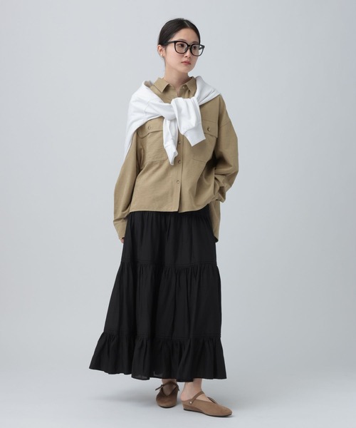 LEPSIM(レプシィム)の「フェイクスエードWポケットシャツ 630189(シャツ/ブラウス・レディース・キャメル/ベージュ・FREE)」の18枚目の写真