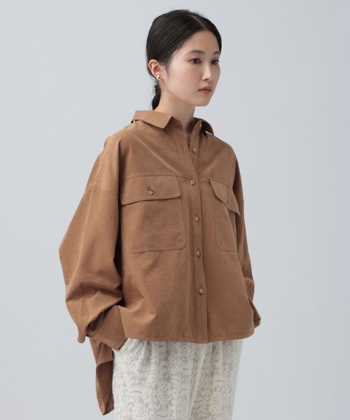 LEPSIM(レプシィム)の「フェイクスエードWポケットシャツ 630189(シャツ/ブラウス・レディース・キャメル/ベージュ・FREE)」の20枚目の写真