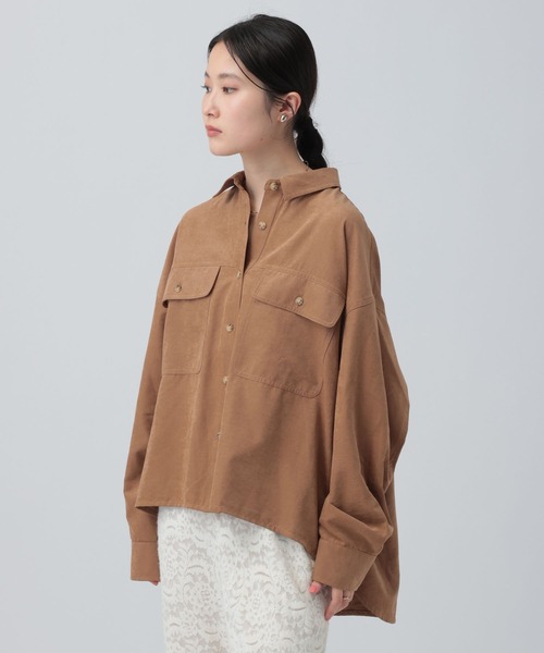 LEPSIM(レプシィム)の「フェイクスエードWポケットシャツ 630189(シャツ/ブラウス・レディース・キャメル/ベージュ・FREE)」の21枚目の写真