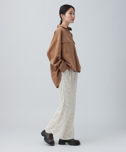 LEPSIM(レプシィム)の「フェイクスエードWポケットシャツ 630189(シャツ/ブラウス・レディース・キャメル/ベージュ・FREE)」の22枚目の写真